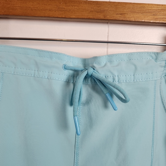 Lands End Turquoise Blue Swim Shorts Cover-Up Swimsuit Bottoms Womens Size 12 - Picture 4 of 7